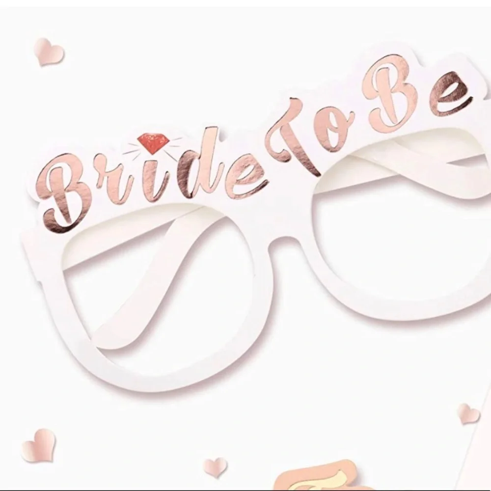 Rose Gold Bachelorette Bride to Be Glasses and Team Bride